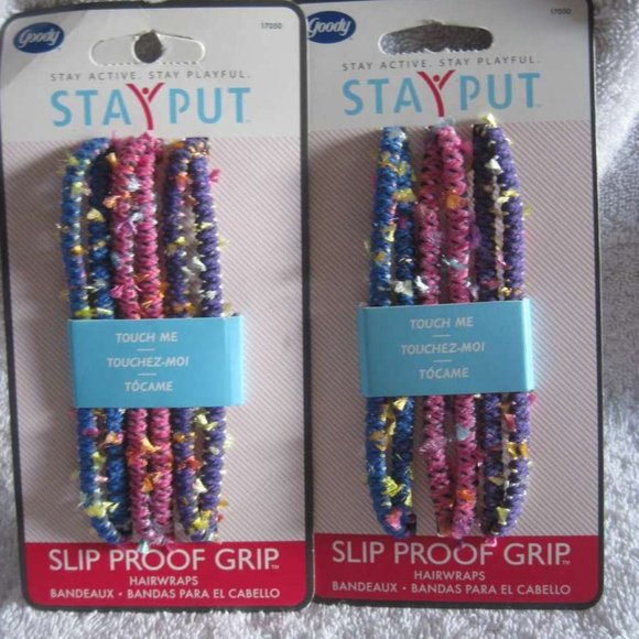 3 Goody Girls Sized Stay Put Grip Hair Wraps Hold Tight Ouchless Head Bands 2006 - Picture 2 of 4